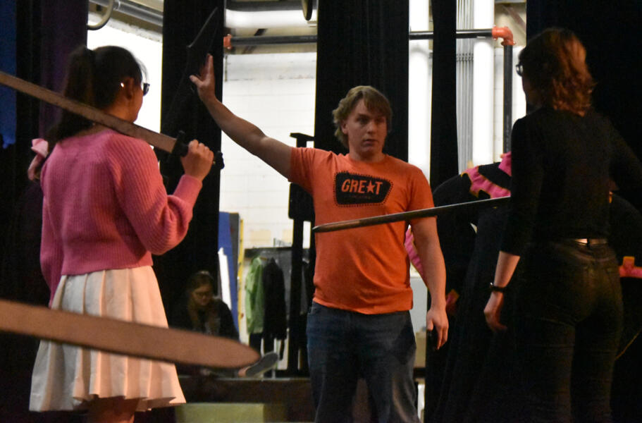 stage combat workshop, Blaine High School